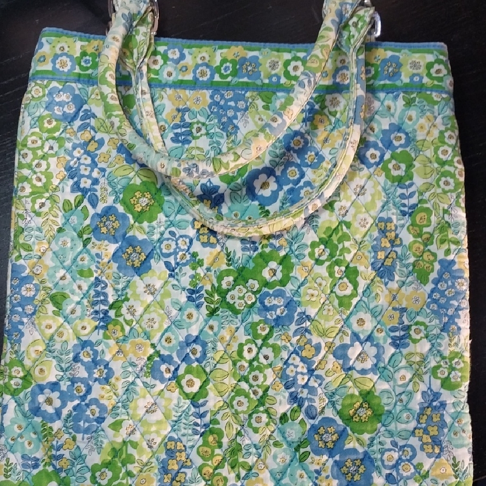 Vera Bradley Blue and Green Floral Tote